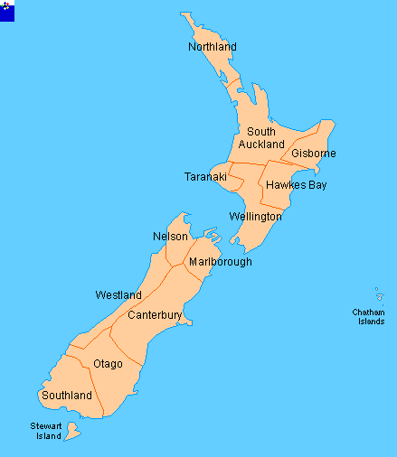 Clickable Map of New Zealand